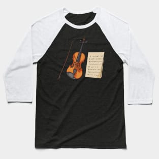 Violin And Sheet Music Baseball T-Shirt